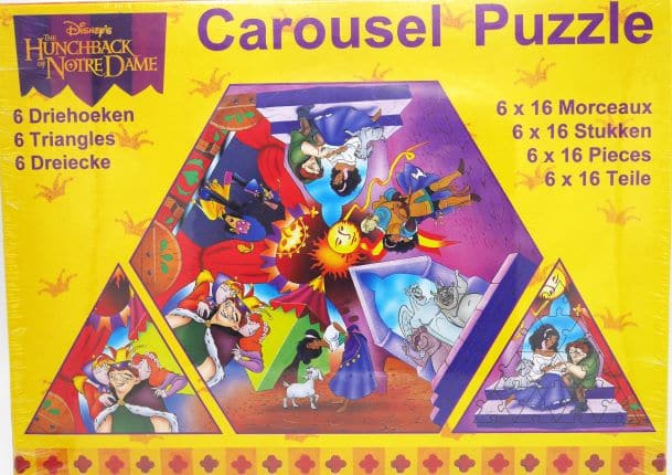 Jonotoys klokkenluider van de notre dame carousel puzzle, 6x16 stukjes