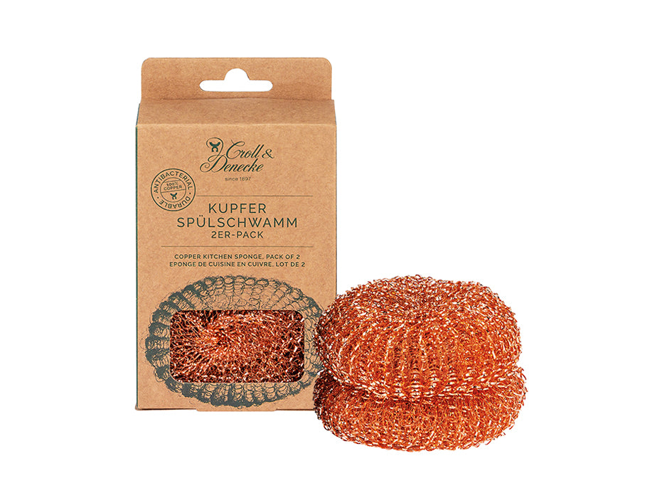 Croll denecke koperen keukensponsjes - 2 stuks