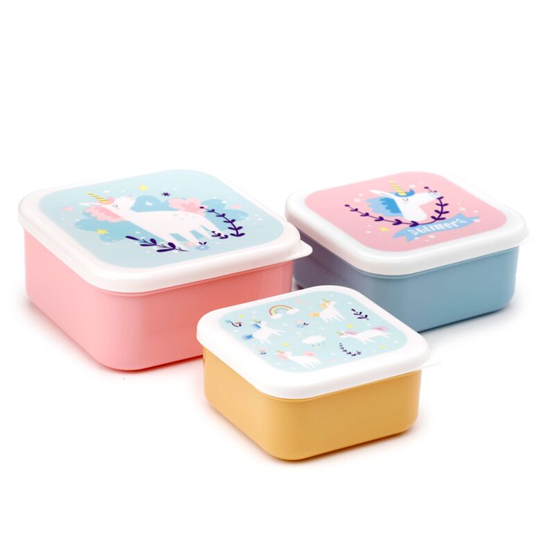 Set 3 lunch box s m l eenhoorn magie