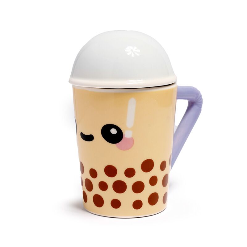 Boba de bubble tea foodiemals mok deksel