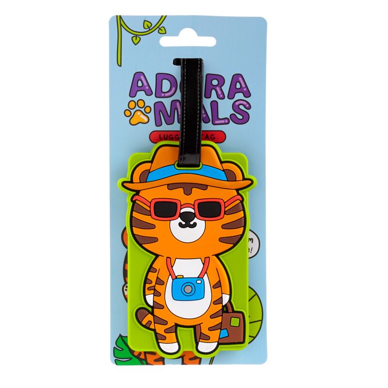 Alfie de tijger adoramals wild pvc kofferlabel