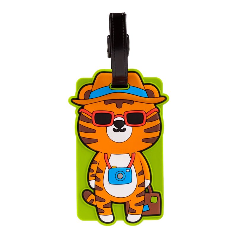 Alfie de tijger adoramals wild pvc kofferlabel