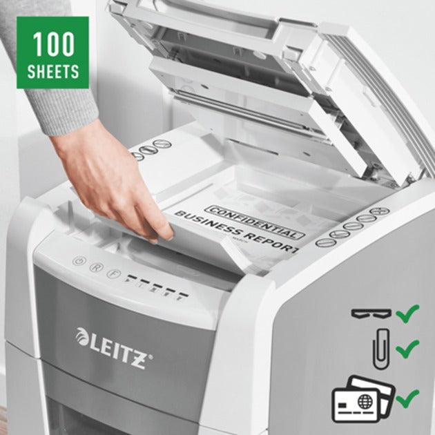 Leitz IQ Auto+ Small Office 100 Papiervernietiger P5