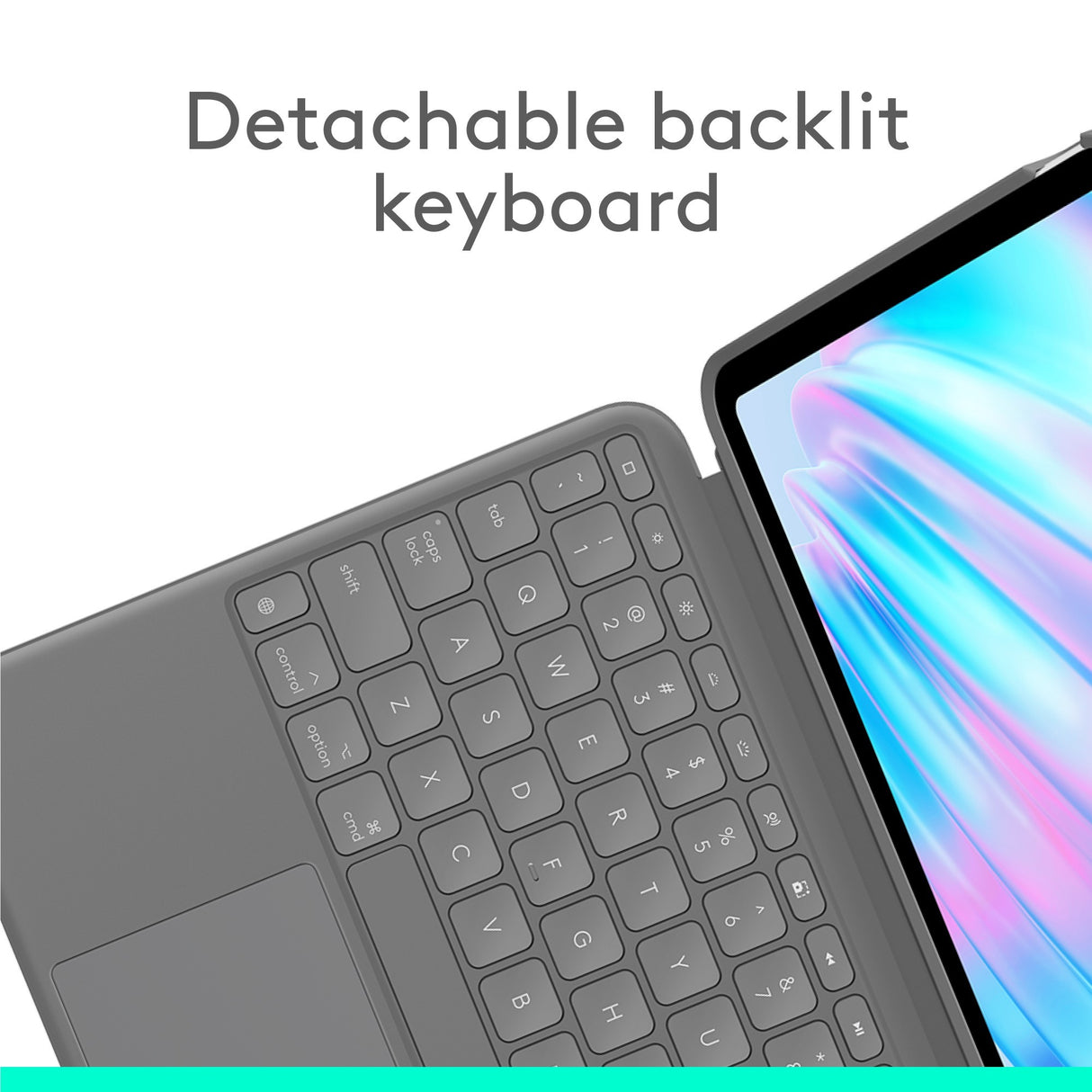 Logitech combo touch ipad air 11 (m2), ipad air (4e en 5e