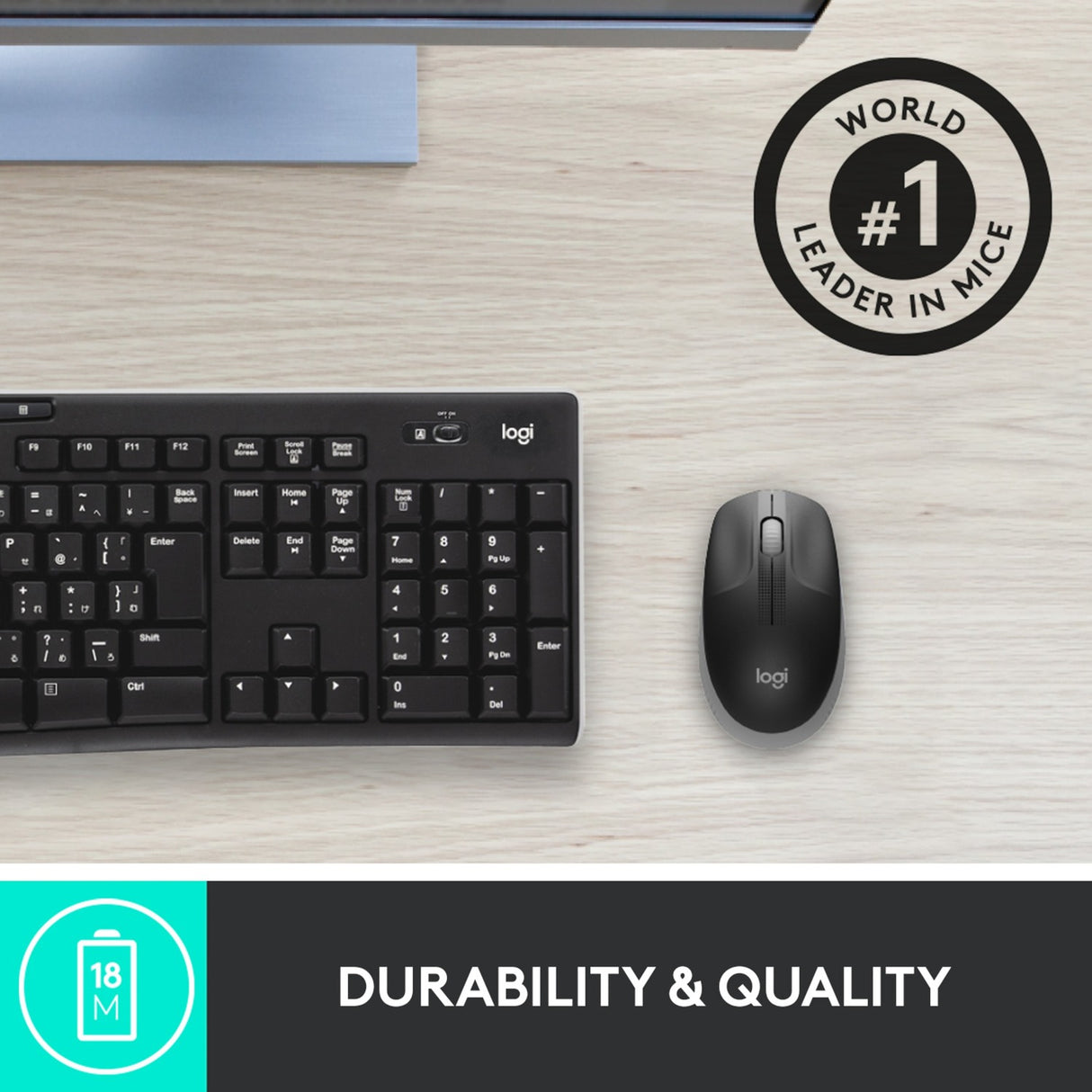 Logitech m190 full-size wireless mouse