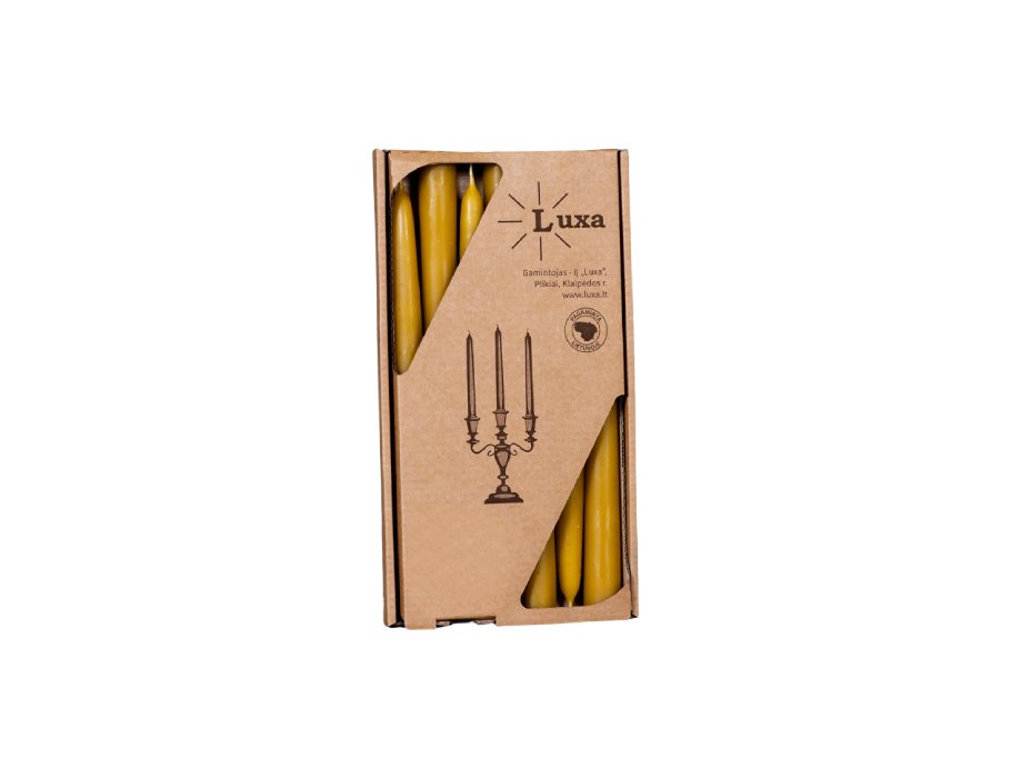 Luxa kaarsen bijenwas - 24 cm - 7 stuks