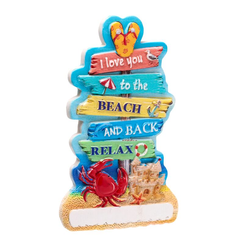 Zeezicht strandborden 3d zee strand souvenir magneet