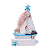 Zeilboot bord vis 3d zee strand souvenir magneet