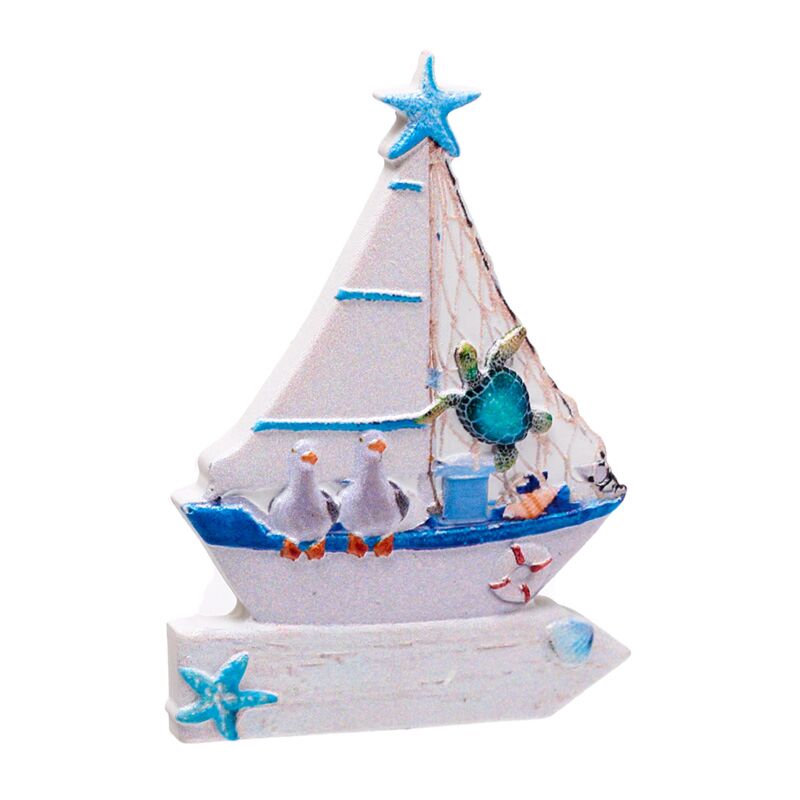 Zeilboot zeeleven 3d zee strand souvenir magneet