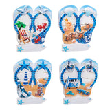 Strandslipper bord 3d zee strand souvenir magneet