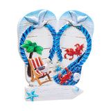 Strandslipper bord 3d zee strand souvenir magneet