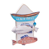 Vis bord 3d zee strand souvenir magneet
