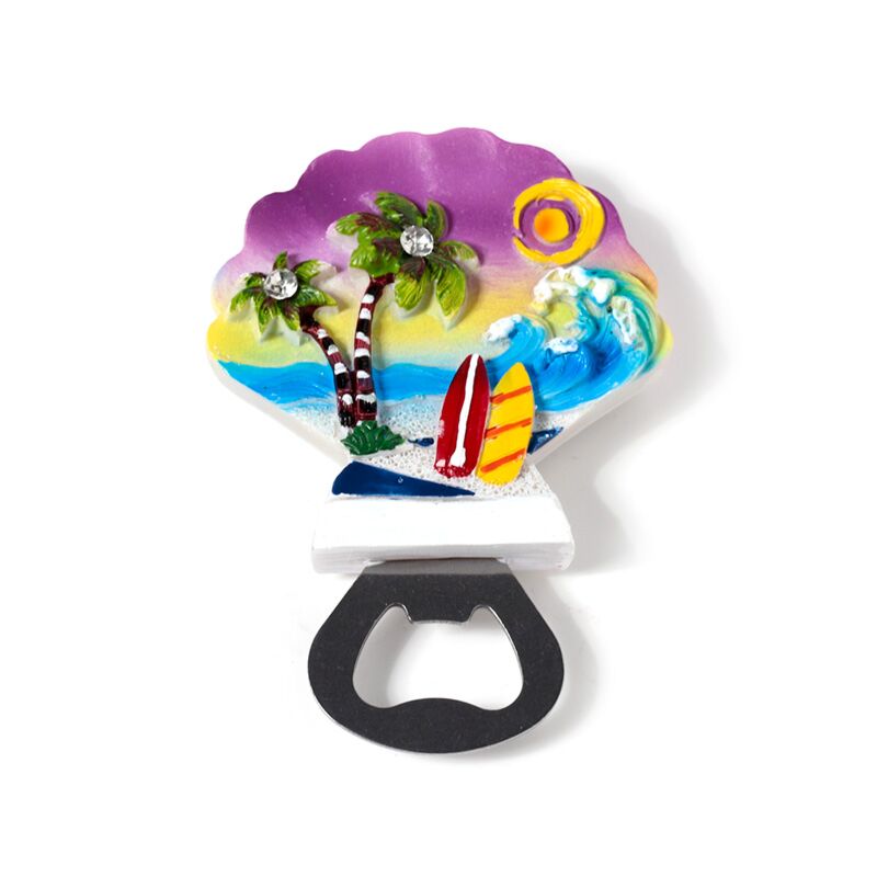 Strand souvenir magneet flesopenerr zeelleven
