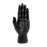 Zwarte mantra hand tarot handpalm