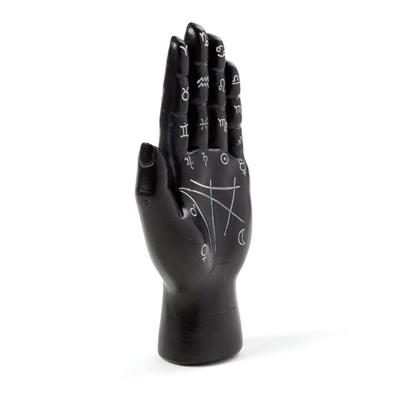 Zwarte mantra hand tarot handpalm