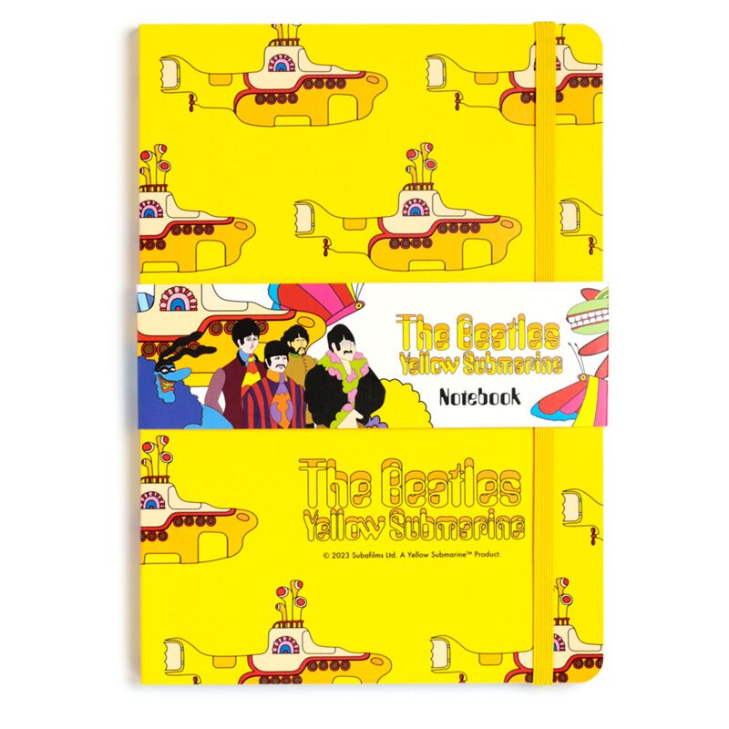 Yellow submarine gerecycled a5 gelinieerd notitieboekje