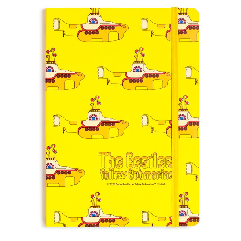 Yellow submarine gerecycled a5 gelinieerd notitieboekje