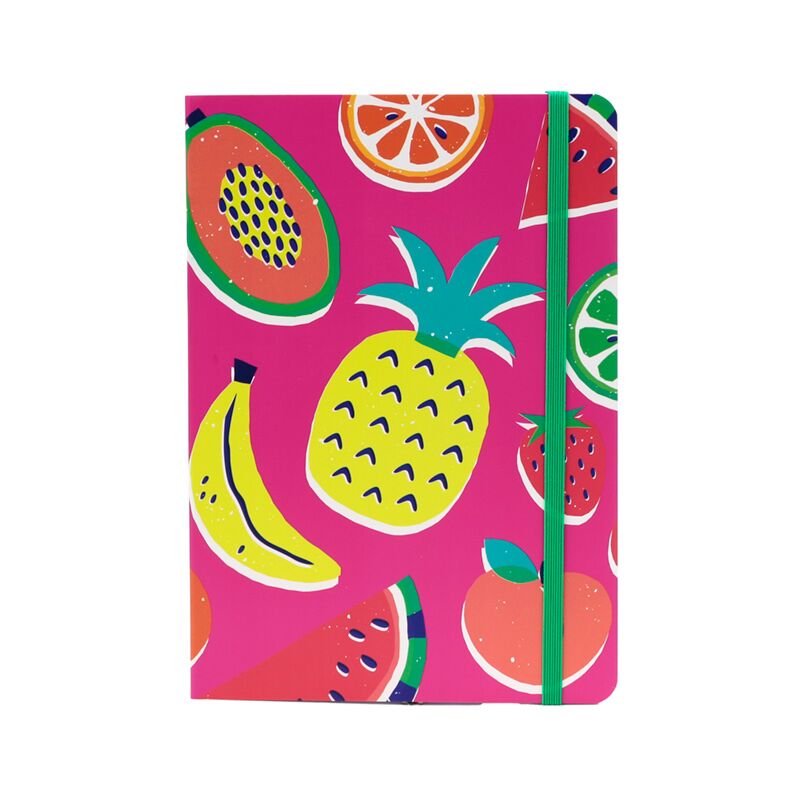 Zomer fruit gerecycled a5 gelinieerd notitieboekje