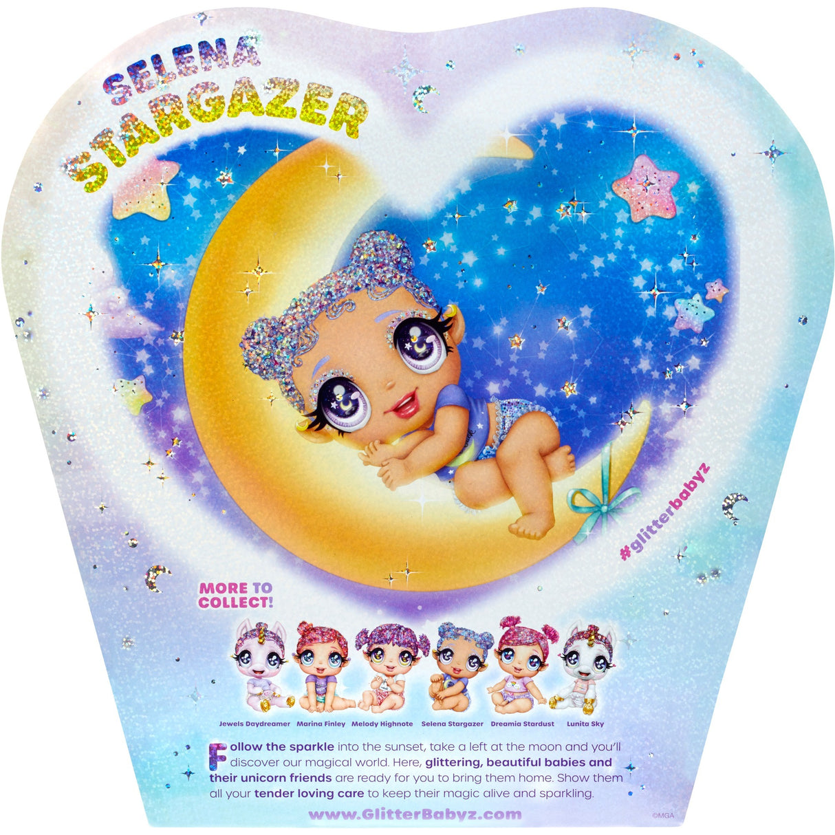 MGA Entertainment Glitter Babyz pop serie 2 Selena Stargazer