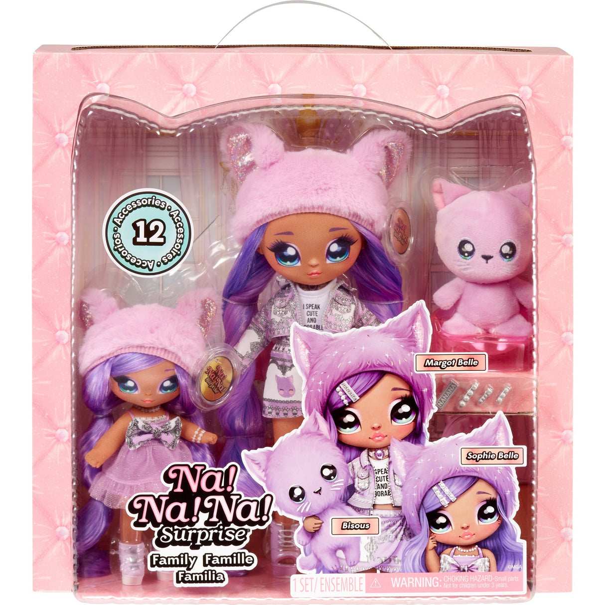 MGA Entertainment Na! Na! Na! Family Surprise Lavender Kitty Famil