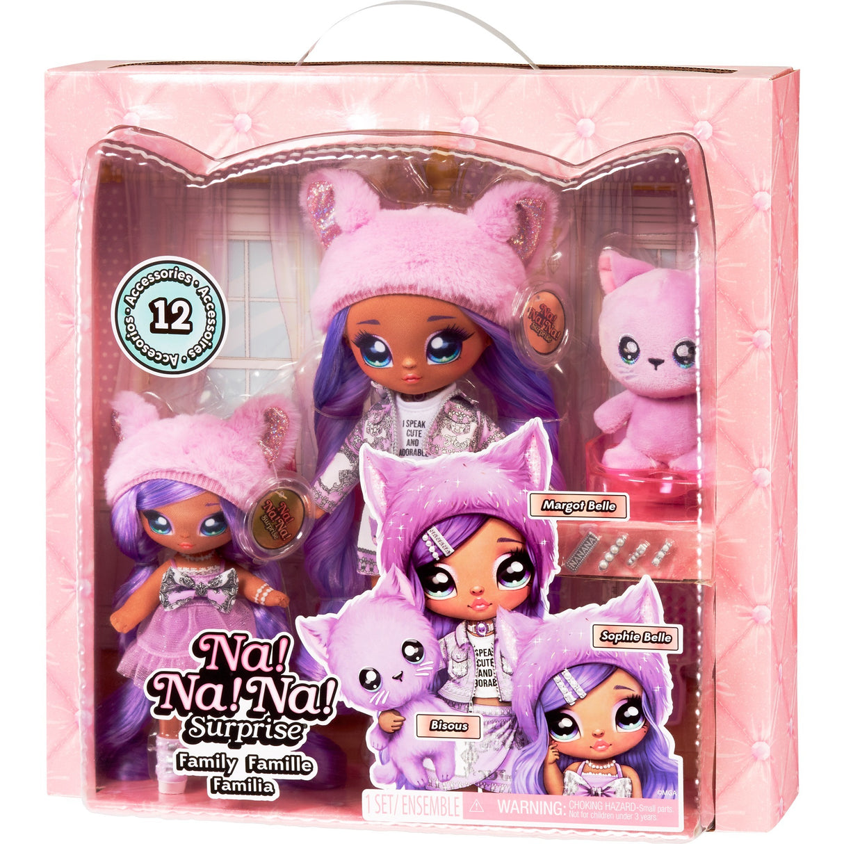 MGA Entertainment Na! Na! Na! Family Surprise Lavender Kitty Famil