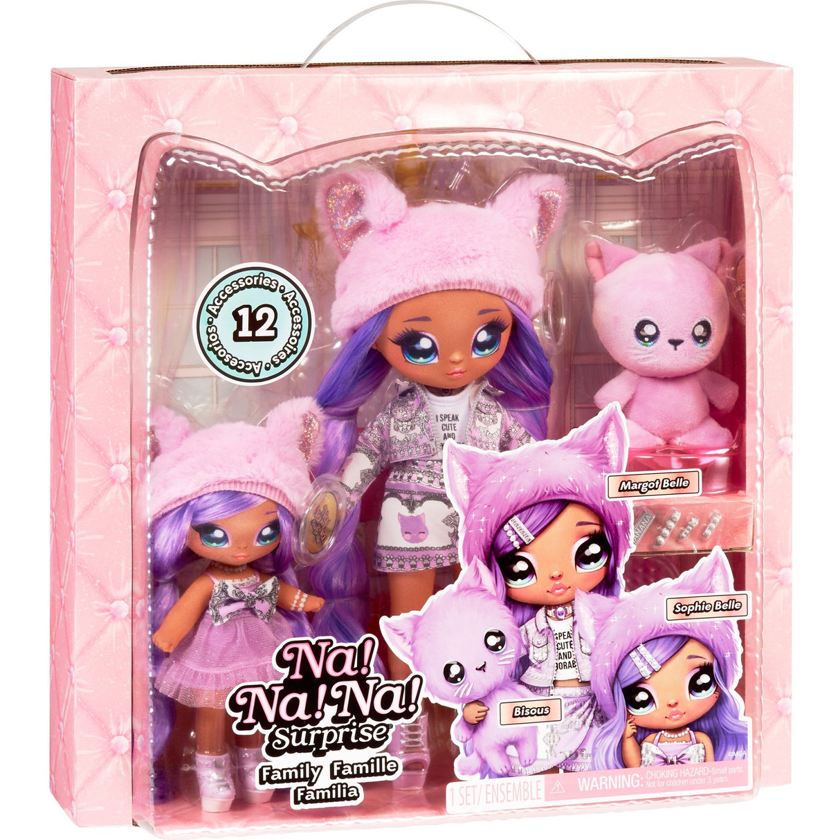 MGA Entertainment Na! Na! Na! Family Surprise Lavender Kitty Famil