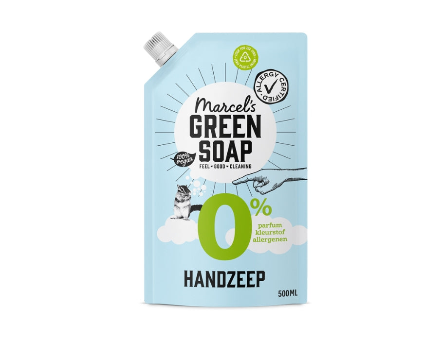 Marcel's groene zeep navulling - handzeep 0% - 500ml
