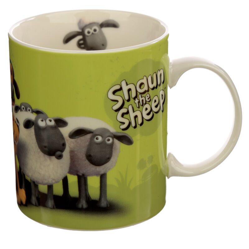 Shaun het schaap porselein mok - groen
