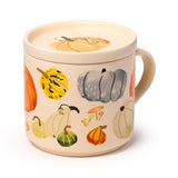 Autumn harvest porselein mok met onderzetterdeksel set