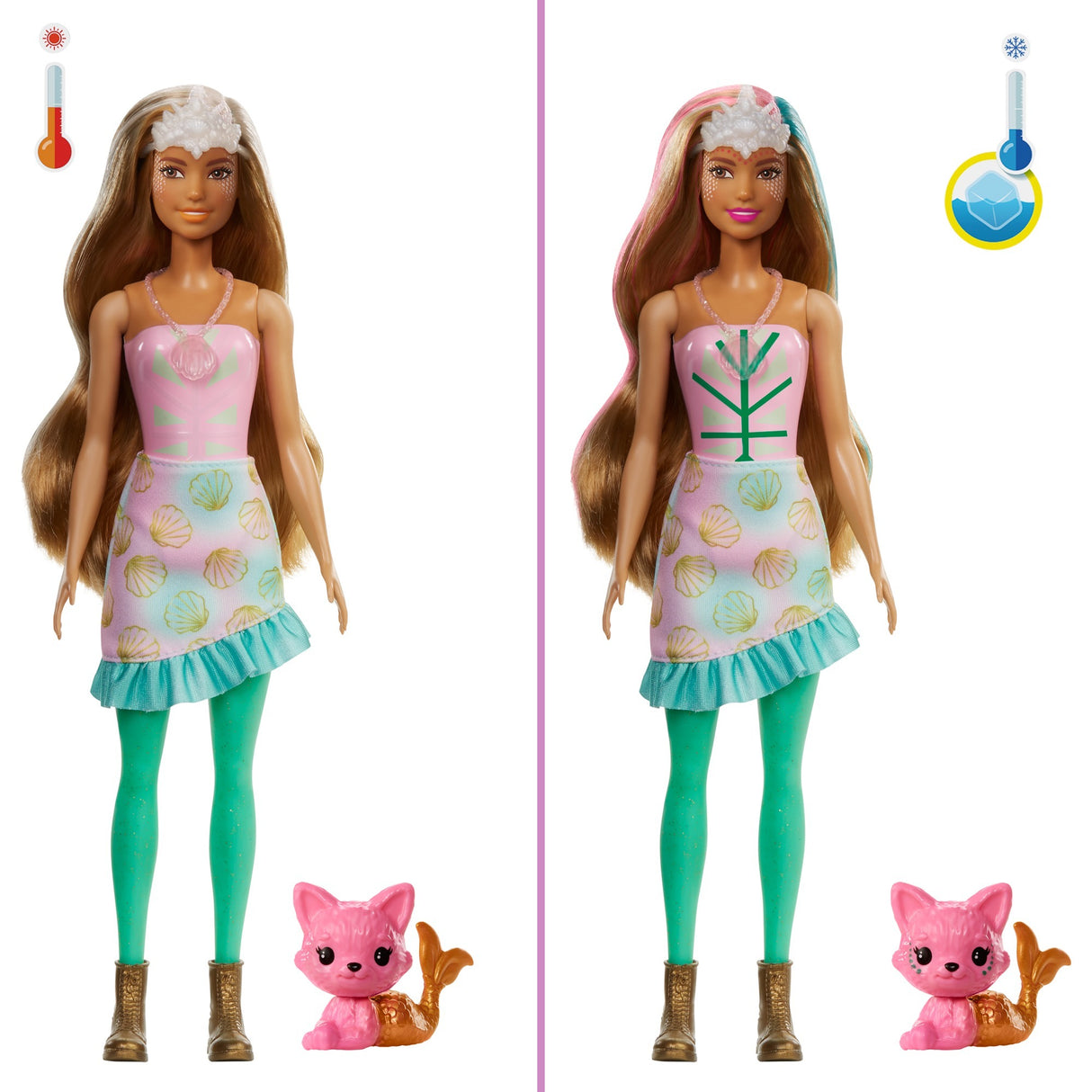 Mattel Kleur Onthullen Fantasy Fashion Zeemeermin