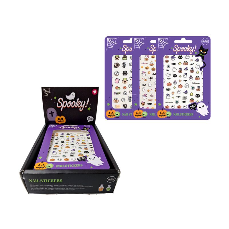 Spooky zelfklevende nagel stickers