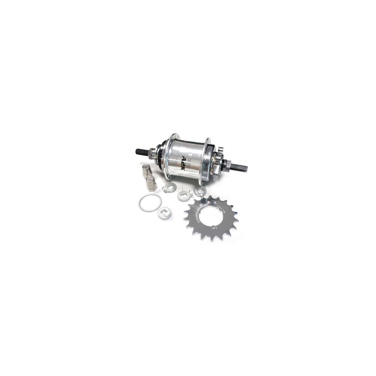 SturmeyArcher Versnellingsnaaf 2 speed Sturmey Archer Automatic A2K 36 tands voor schijfrem zilver