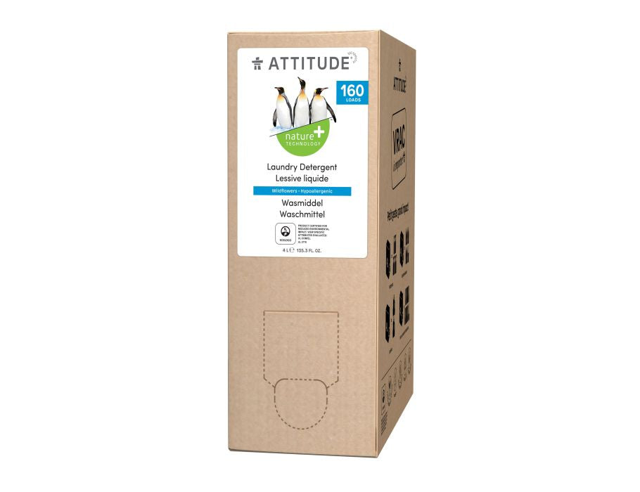 Attitude nature + - wasmiddel bib - 4l - wildflowers 160 wasjes