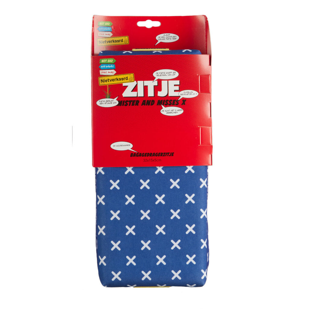 Newlooxs nietverkeerd bagagedrager zitje 32x15x5cm mystery x blauw