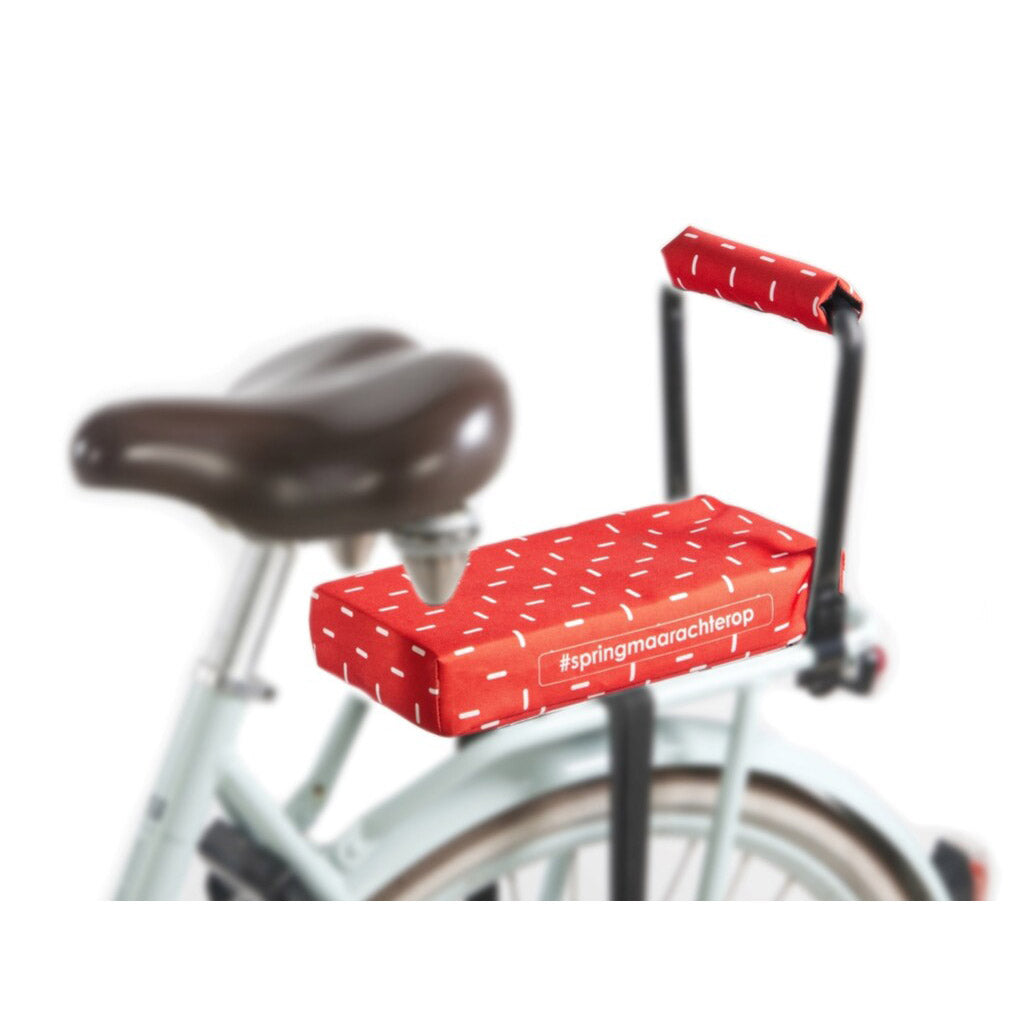Newlooxs nietverkeerd bagagedrager zitje 32x15x5cm mystery stripes rood