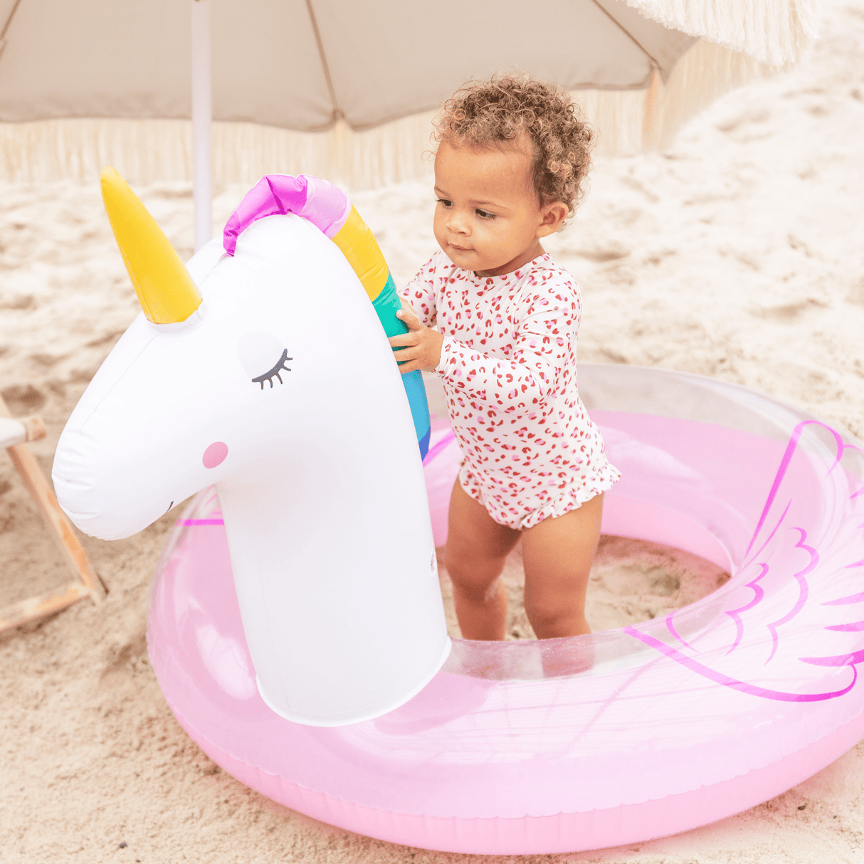 Dreamscape | roze witte unicorn dier zwemband ø 95 cm