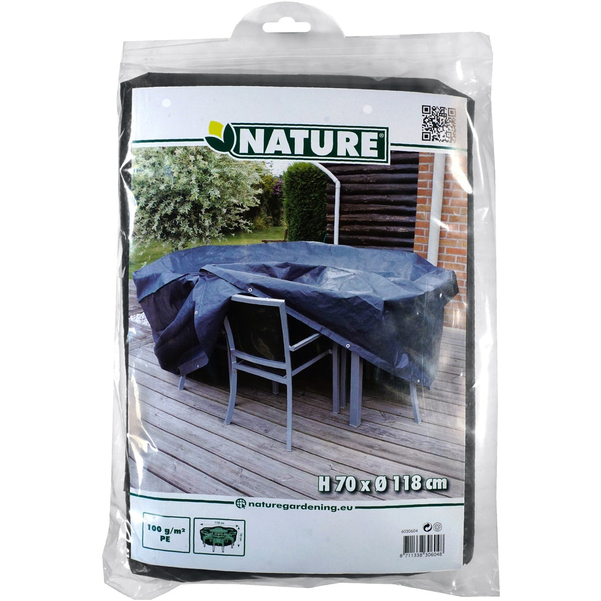 Nature Beschermhoes voor tuinmeubelset rond
