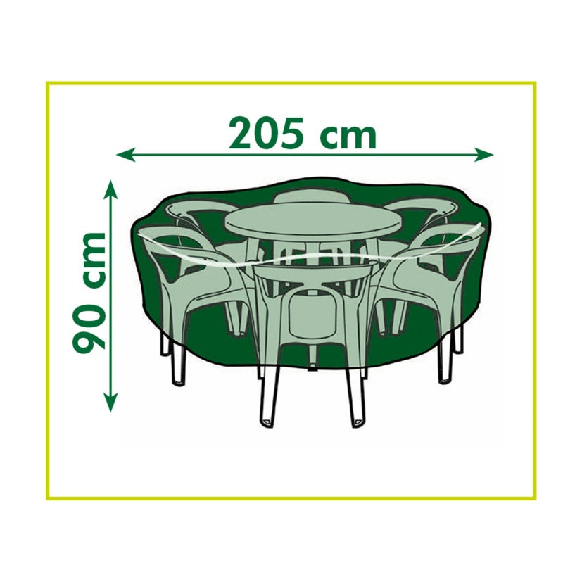 Nature Tuinmeubelafdekhoes voor ronde tafel en stoelen