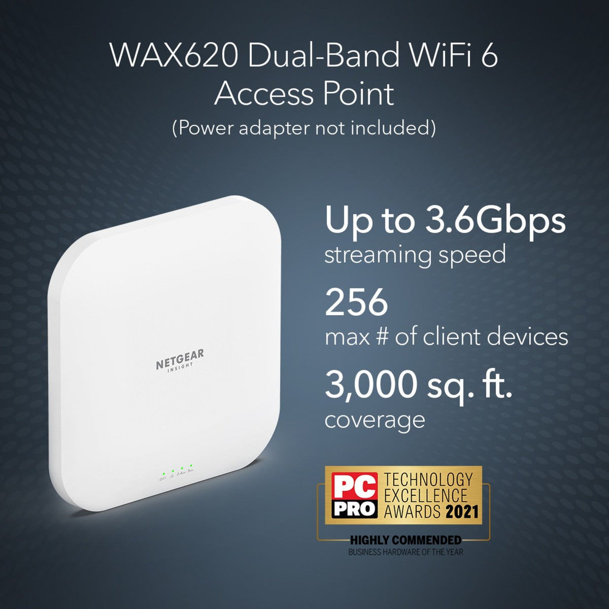 Netgear WAX620 AX3600 Dual Band PoE + Multi-Gig Access P