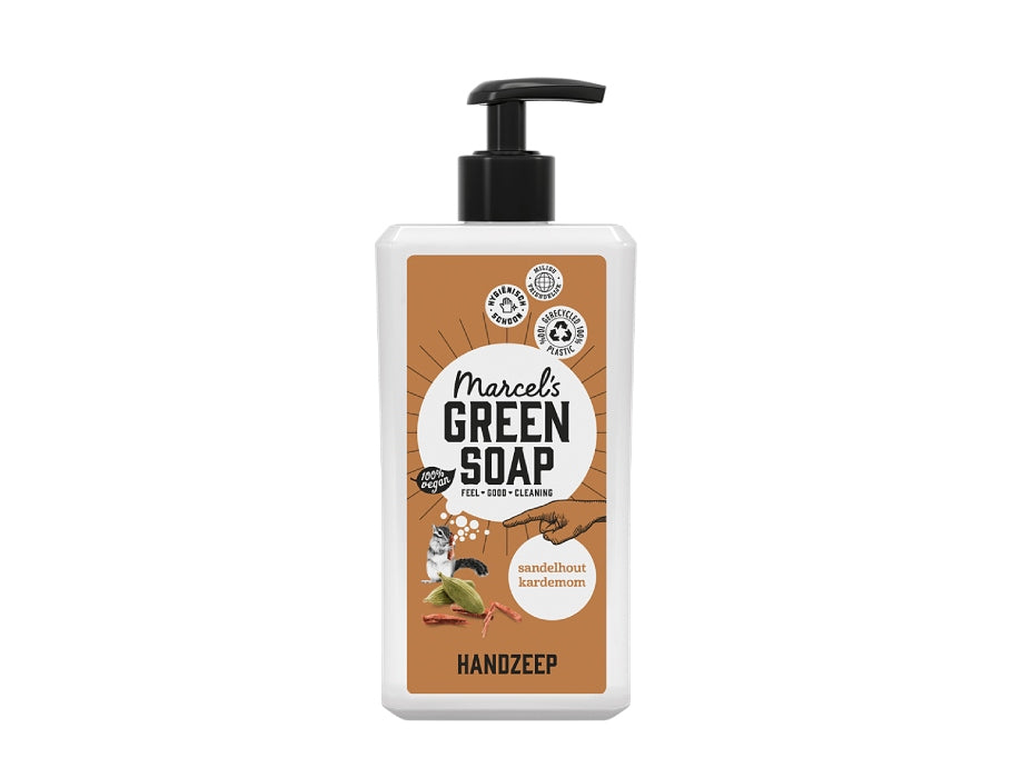 Marcel's groene zeep handzeep sandelhout kardemom 500ml