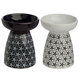 Bloemenpatroon keramiek olie- en wax geurbrander