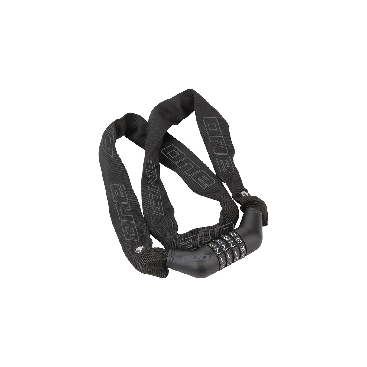 One kettingcijferslot 4.90 4mm 90cm black grey