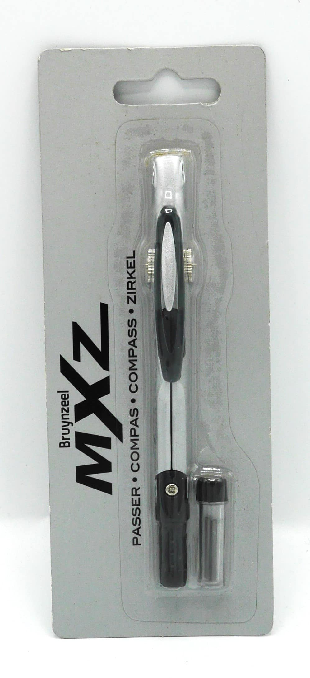 Bruynzeel mxz passer 2 mm inclusief 2 reserve potloodjes zilvergrijs