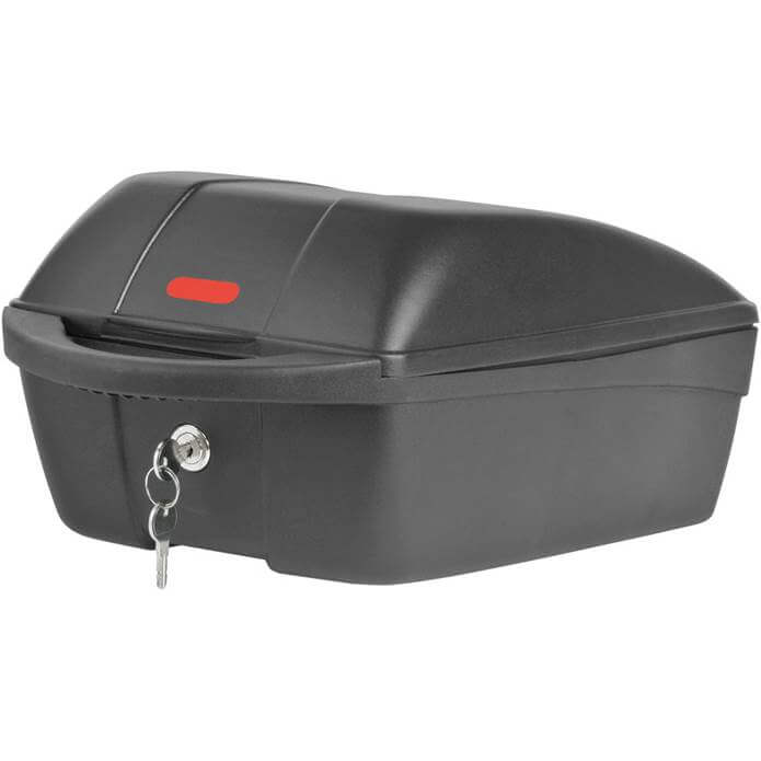 Topkoffer Polisport Luxe met quick release bagagedragerbevestiging - zwart