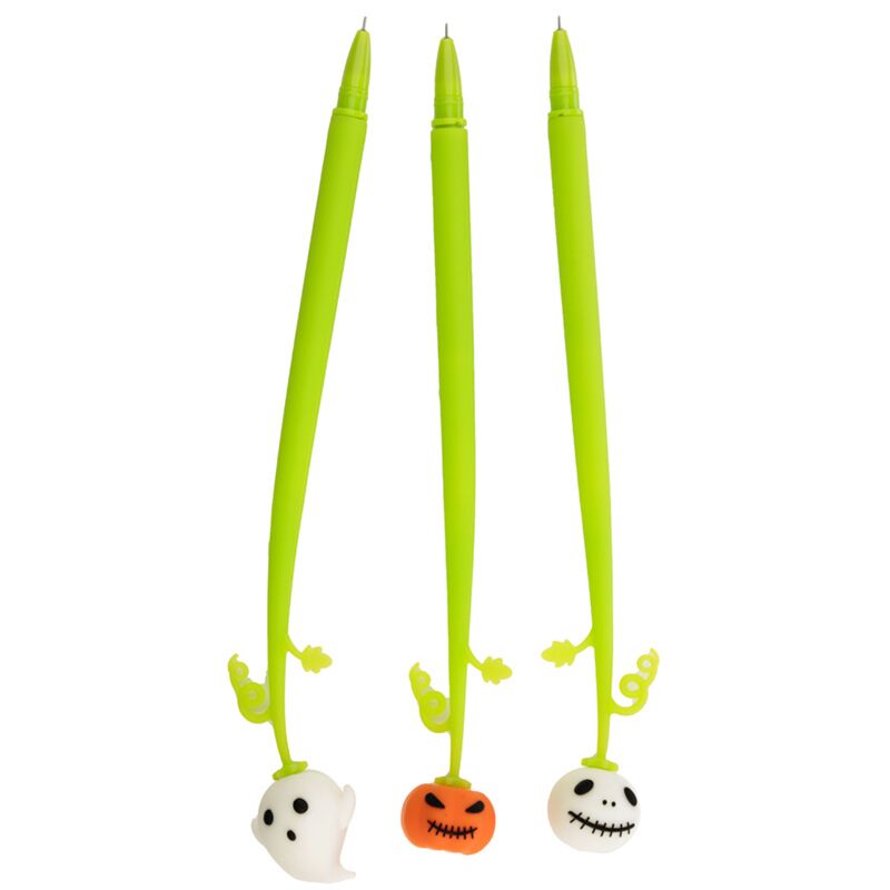 Spook pompoen fijnschrijver pen - zwart