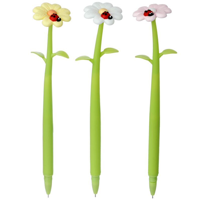 Botanische tuin lieveheersbeestje bloem fijnschrijver pen - zwart