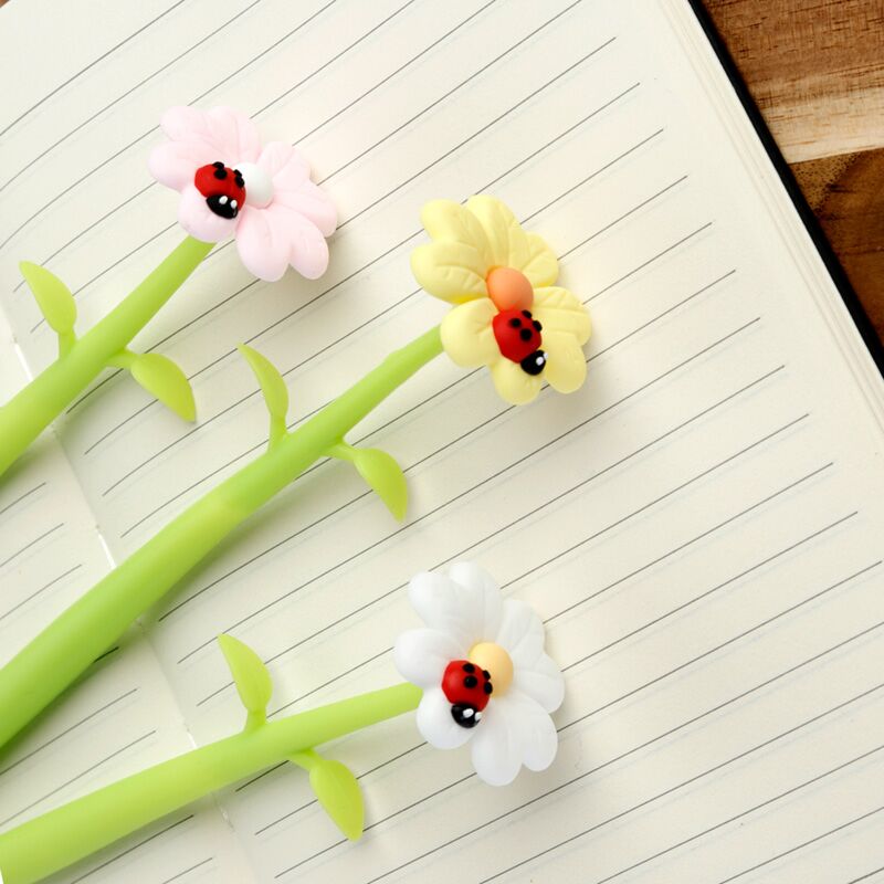 Botanische tuin lieveheersbeestje bloem fijnschrijver pen - zwart