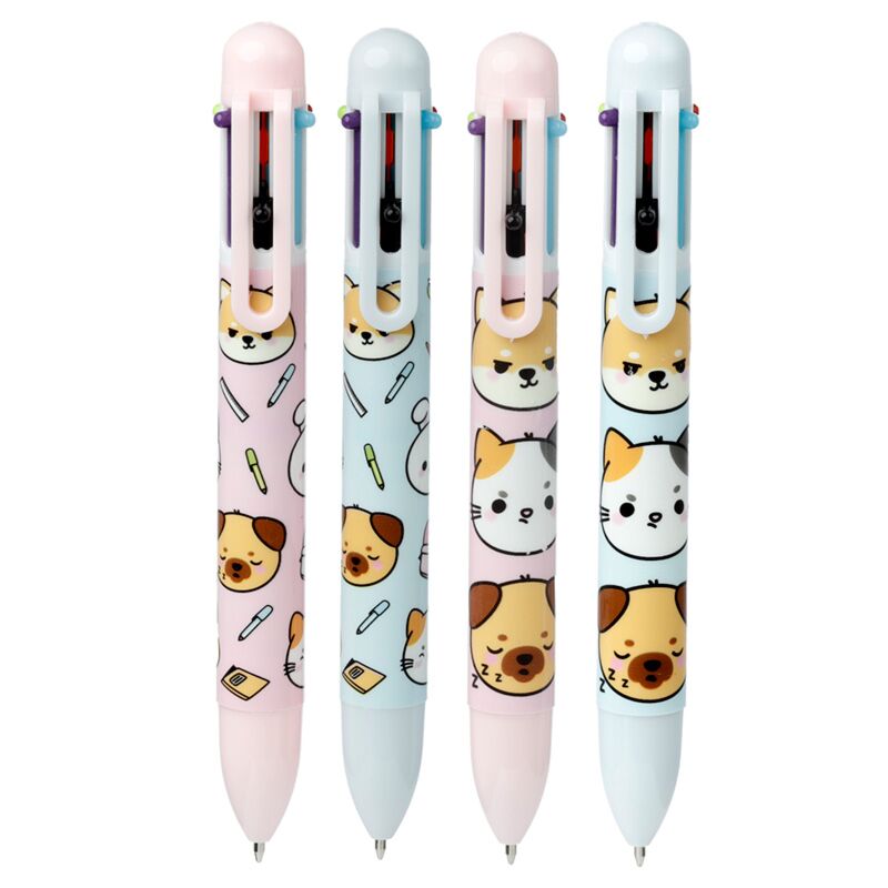 Adoramals huisdieren meer kleuren pen (6 kleuren)
