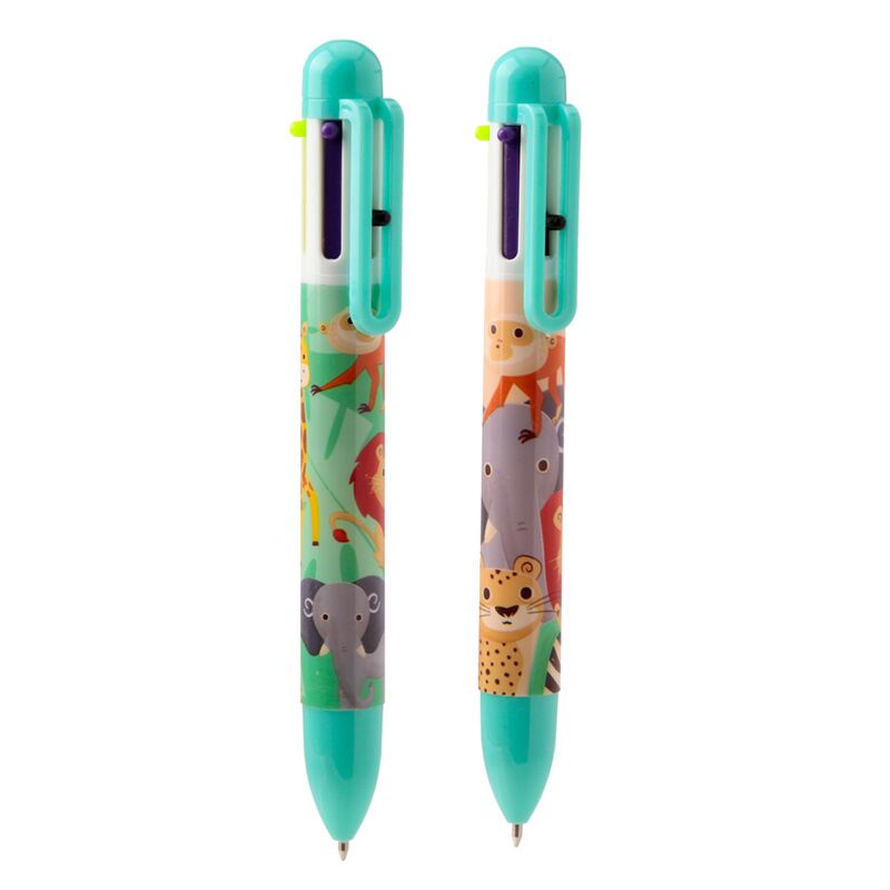 Zooniverse meerkleurige pen (6 kleuren)