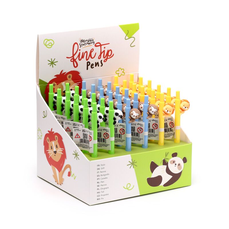 Zooniverse knuffel me fijnschrijver pen - zwart